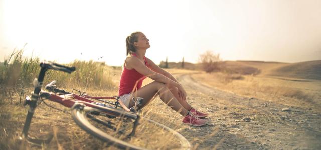 Woman with bike
